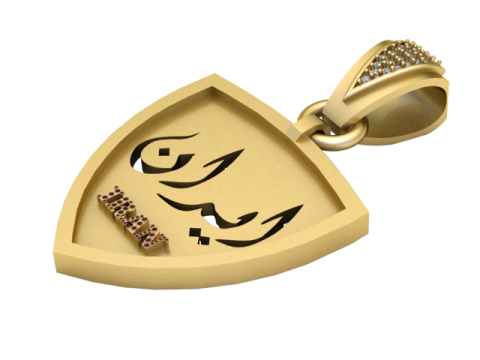 Iran gold PENDANT 3D PRINTABLE MODEL 3D Print Model