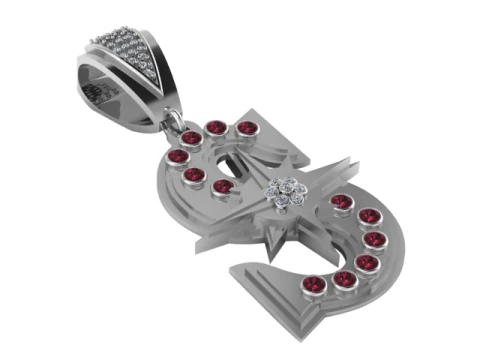 Stylish word pendant 3d prientable model 3D Print Model