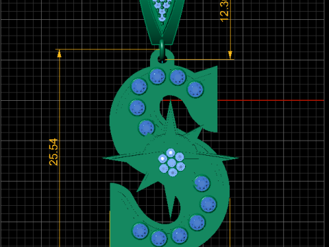 Stylish word pendant 3d prientable model 3D 프린트 모델
