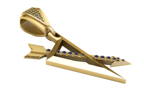 FASHION GOLD PENDANT 3D PRINTABLE MODEL 3D प्रिंट मॉडल