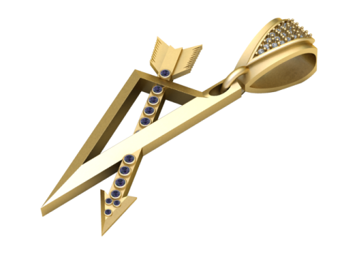 FASHION GOLD PENDANT 3D PRINTABLE MODEL 3D Принт Модель