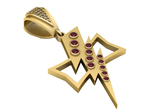 MOD&Egrave;LE IMPRIMABLE 3D PENDENTIF MODE OR Modèles 3D en vedette