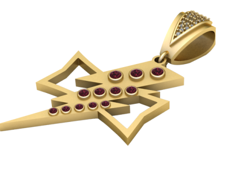FASHION GOLD PENDANT 3D PRINTABLE MODEL 3D Print Model