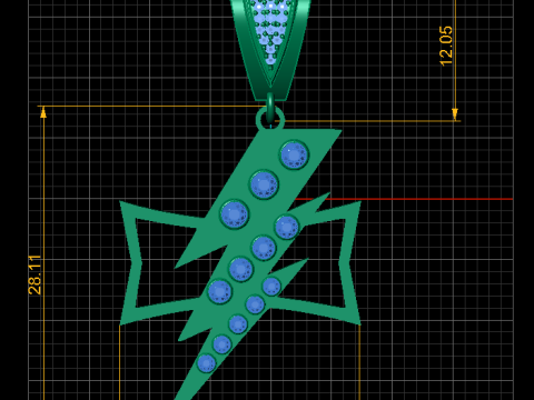 FASHION GOLD PENDANT 3D PRINTABLE MODEL 3D Print Model