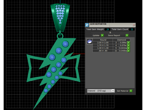 FASHION GOLD PENDANT 3D PRINTABLE MODEL 3D Print Model