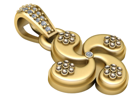 Yellow Gold Necklaces PENDANT 3D PRINTABLE MODEL Model Cetak 3D