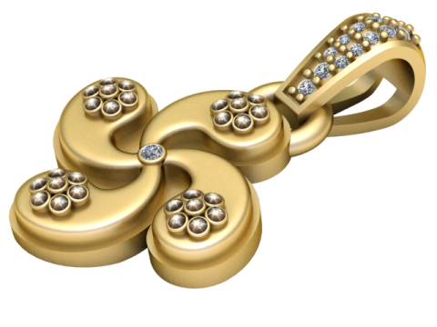 Yellow Gold Necklaces PENDANT 3D PRINTABLE MODEL 3D Print Model
