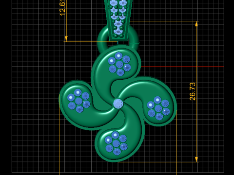 Yellow Gold Necklaces PENDANT 3D PRINTABLE MODEL 3D Print Model
