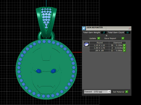 Marvel PENDANT 3D PRINTABLE MODEL 3D Print Model