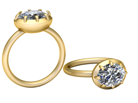 GOLD RING PENDANT 3D PRINTABLE MODEL 3D प्रिंट मॉडल