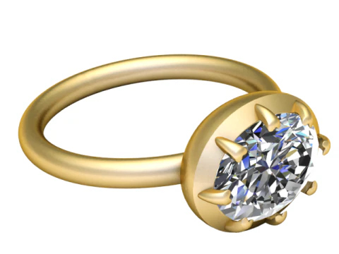 GOLD RING PENDANT 3D PRINTABLE MODEL 3D Print Model