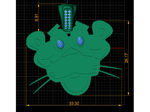LION GOLD PENDANT 3D PRINTABLE MODEL 3D Print Model