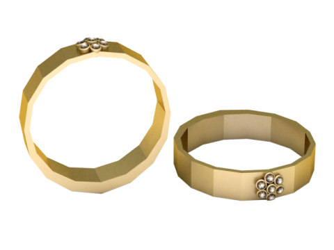 Facet Ring PENDANT 3D PRINTABLE MODEL Model Cetak 3D