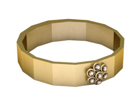 Facet Ring PENDANT 3D PRINTABLE MODEL Modèles 3D en vedette