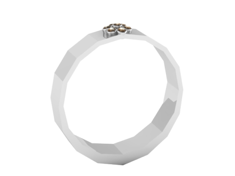 Facet Ring PENDANT 3D PRINTABLE MODEL Modèles 3D en vedette