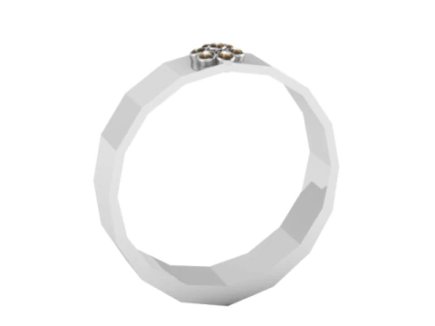 Facet Ring PENDANT 3D PRINTABLE MODEL 3D Print Model
