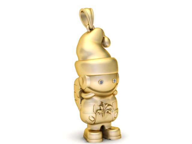 SANTA CLAUS PENDANT 3D PRINTABLE MODEL Modelo de Impressão 3D .c4d .max .obj .3ds .fbx .stl .blend 