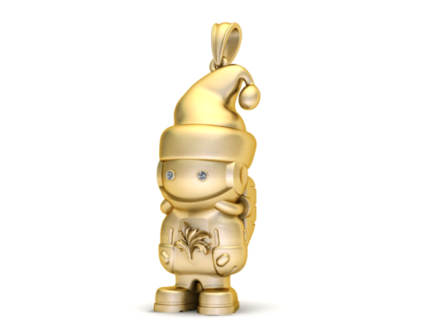SANTA CLAUS PENDANT 3D PRINTABLE MODEL Modelo de Impressão 3D