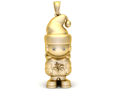 SANTA CLAUS PENDANT 3D PRINTABLE MODEL Modelo de Impressão 3D
