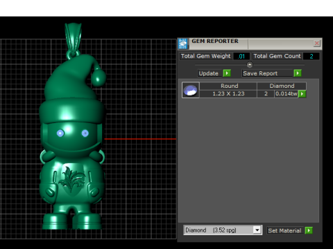 SANTA CLAUS PENDANT 3D PRINTABLE MODEL Modelo de Impressão 3D