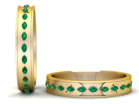 Locking gold bracelet PENDANT 3D PRINTABLE MODEL 3Dプリントモデル