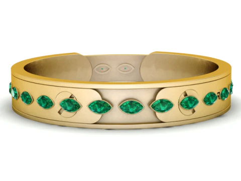 Locking gold bracelet PENDANT 3D PRINTABLE MODEL 3D Print Model