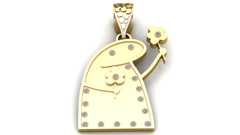 FUNNY CARTOON CHARACTER PENDANT 3D PRINTABLE MODEL Modello di stampa 3D .c4d .max .obj .3ds .fbx .stl .blend 