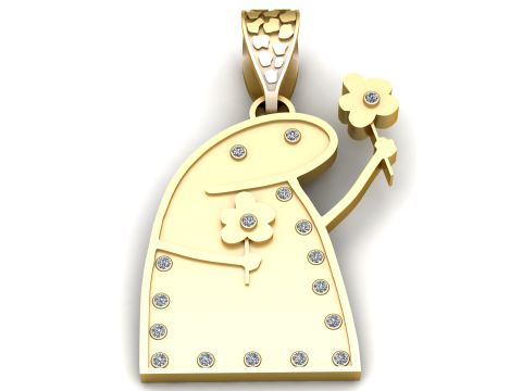 FUNNY CARTOON CHARACTER PENDANT 3D PRINTABLE MODEL 3Dプリントモデル