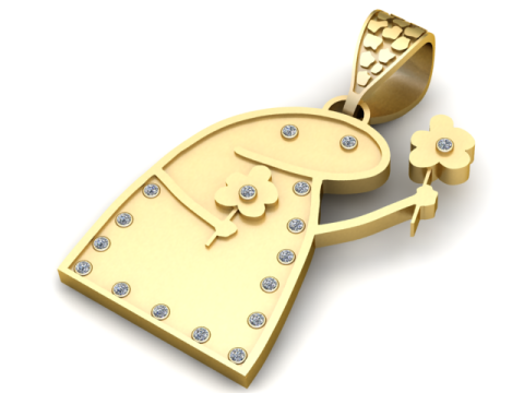 FUNNY CARTOON CHARACTER PENDANT 3D PRINTABLE MODEL Modello di stampa 3D