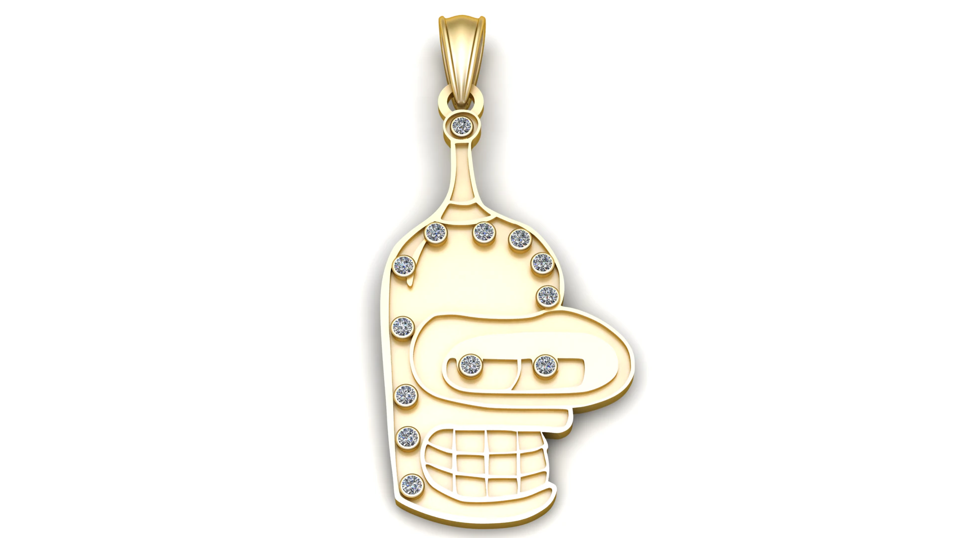 GOLD PENDANT 3D PRINTABLE MODEL 3D Print Model .c4d .max .obj .3ds .fbx .stl .blend 