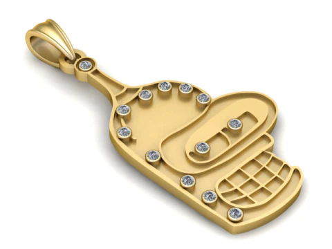 GOLD PENDANT 3D PRINTABLE MODEL 3D Print Model