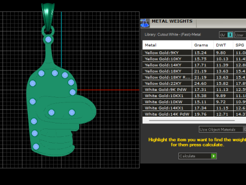 GOLD PENDANT 3D PRINTABLE MODEL 3D 프린트 모델