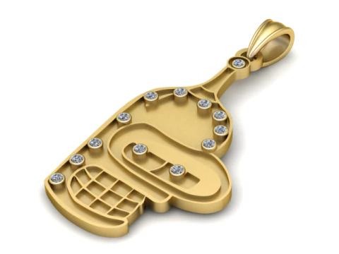 GOLD PENDANT 3D PRINTABLE MODEL 3D Print Model