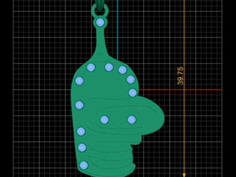GOLD PENDANT 3D PRINTABLE MODEL 3D 프린트 모델