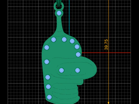 GOLD PENDANT 3D PRINTABLE MODEL 3D Print Model