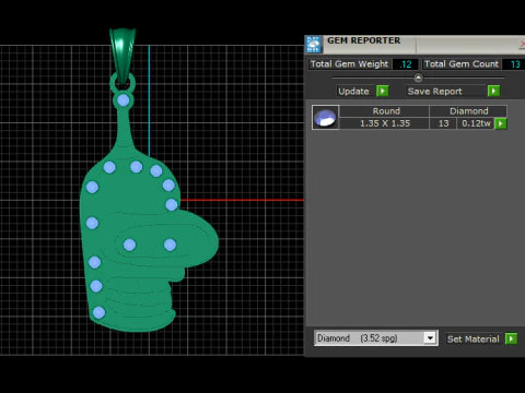 GOLD PENDANT 3D PRINTABLE MODEL 3D Print Model