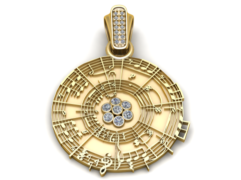 Gold necklace PENDANT 3D PRINTABLE MODEL 3D Print Model