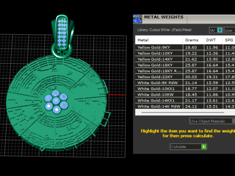 Gold necklace PENDANT 3D PRINTABLE MODEL Model Cetak 3D