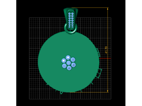Gold necklace PENDANT 3D PRINTABLE MODEL Model Cetak 3D