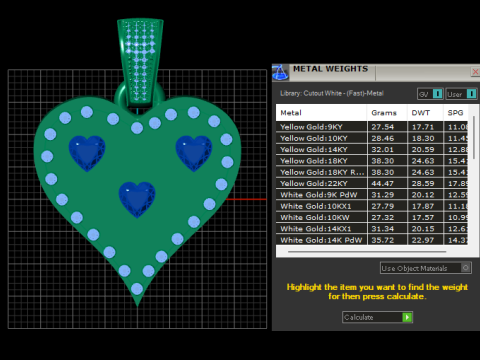 Heart diamond PENDANT 3D PRINTABLE MODEL 3D Print Model