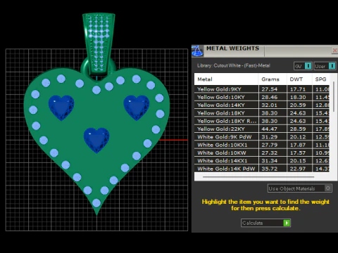 Heart diamond PENDANT 3D PRINTABLE MODEL 3D Print Model