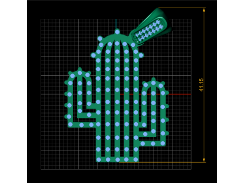Eulinviak Cactus Pendant Necklace 3d printable model Modelo de impresión 3D