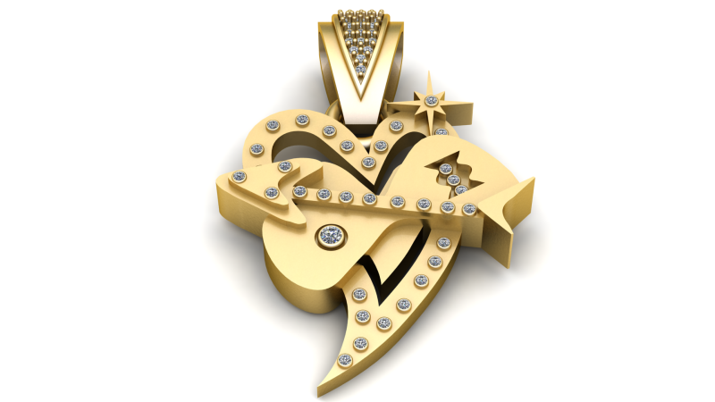 FANCY RUBY PENDANT 3D PRINTABLE MDDEL 3D mode pendant 3D-Druckmodell .c4d .max .obj .3ds .fbx .stl .blend 