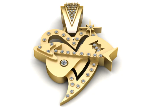 FANCY RUBY PENDANT 3D PRINTABLE MDDEL 3D mode pendant 3D Print Model