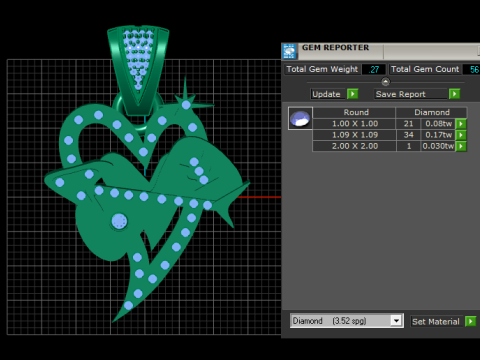 FANCY RUBY PENDANT 3D PRINTABLE MDDEL 3D mode pendant 3D-Druckmodell