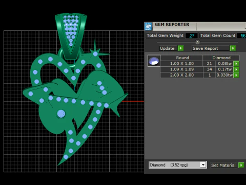 FANCY RUBY PENDANT 3D PRINTABLE MDDEL 3D printable pendant 3D Print Model
