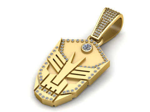 Leopard Face Pendant 3D 프린트 모델