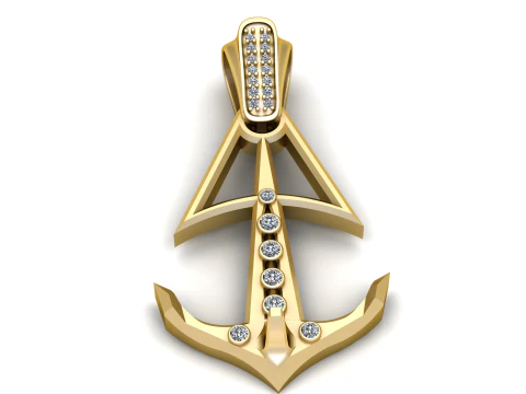 Wisior z diamentem Anchor Pav Model do druku 3D
