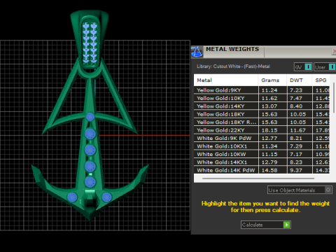 Anchor Diamond Pav Pendant 3D 打印模型