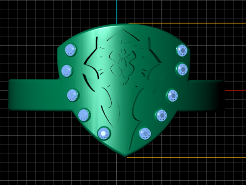 Buy Pamela Diamond Wedding Ring For Her pendant 3D-Druckmodell